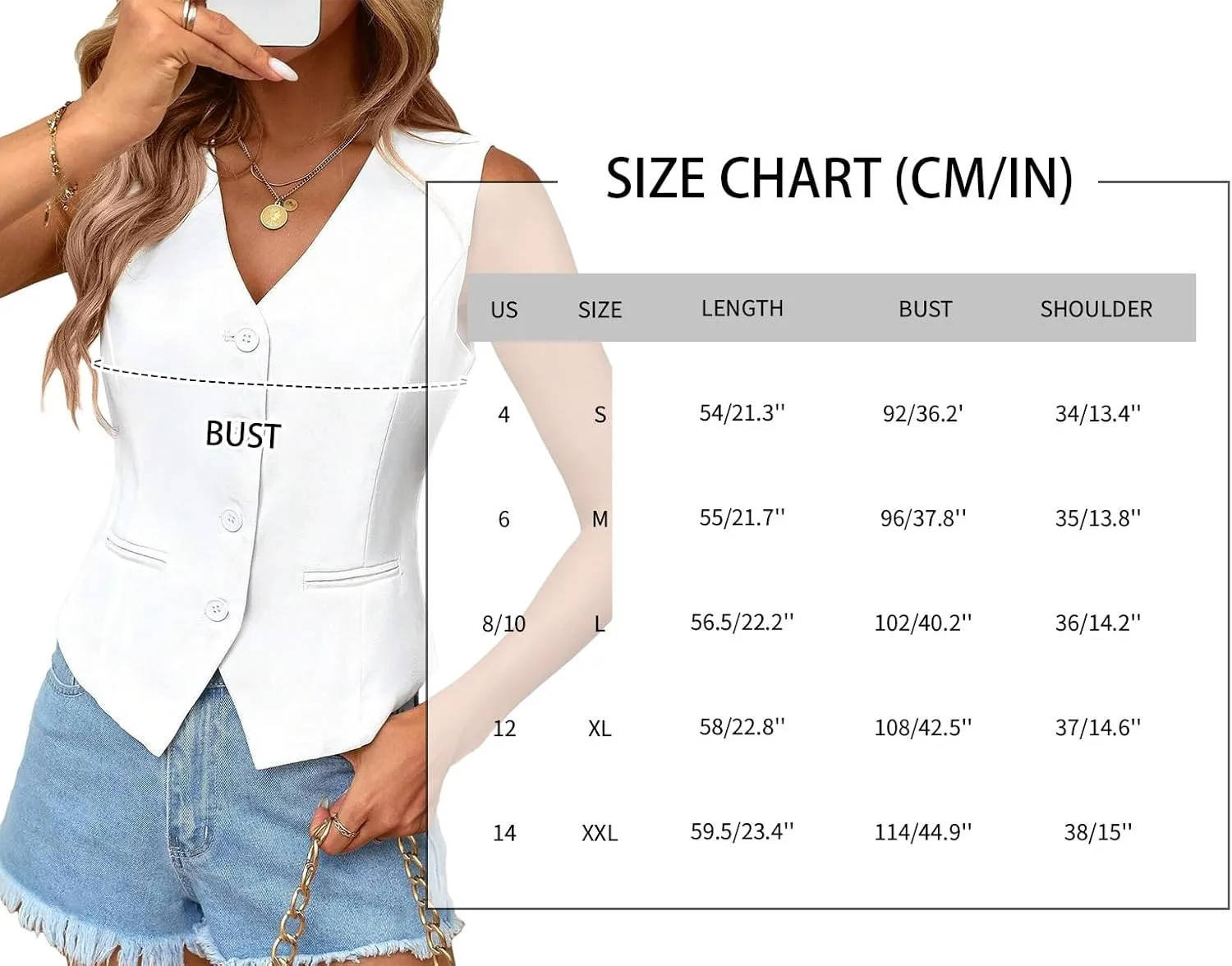 2025 Womens Summer Cropped Vest Tops Sleeveless Lightweight V-Neck Single Breasted Casual Fashion Work Jacket