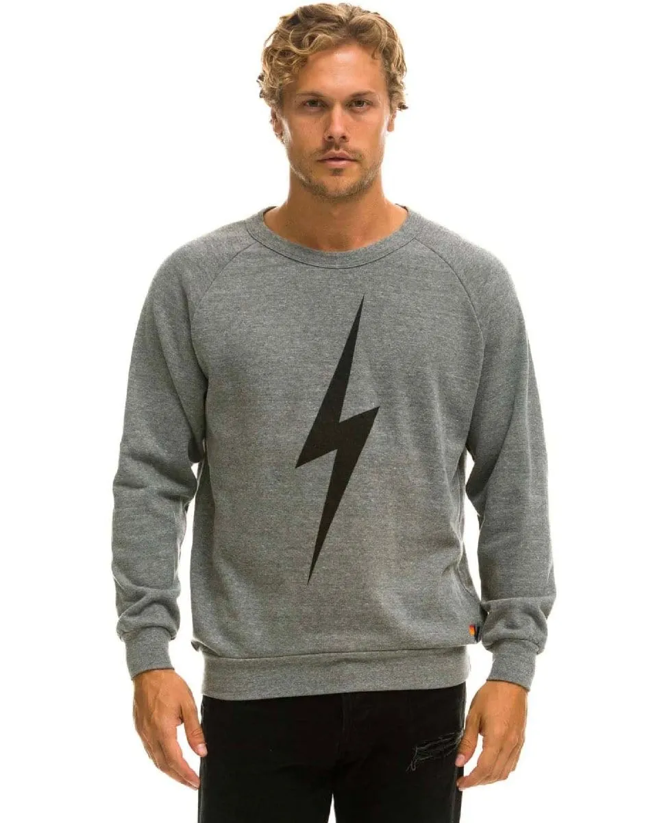 Aviator Nation Bolt Logo Crew Sweatshirt Charcoal