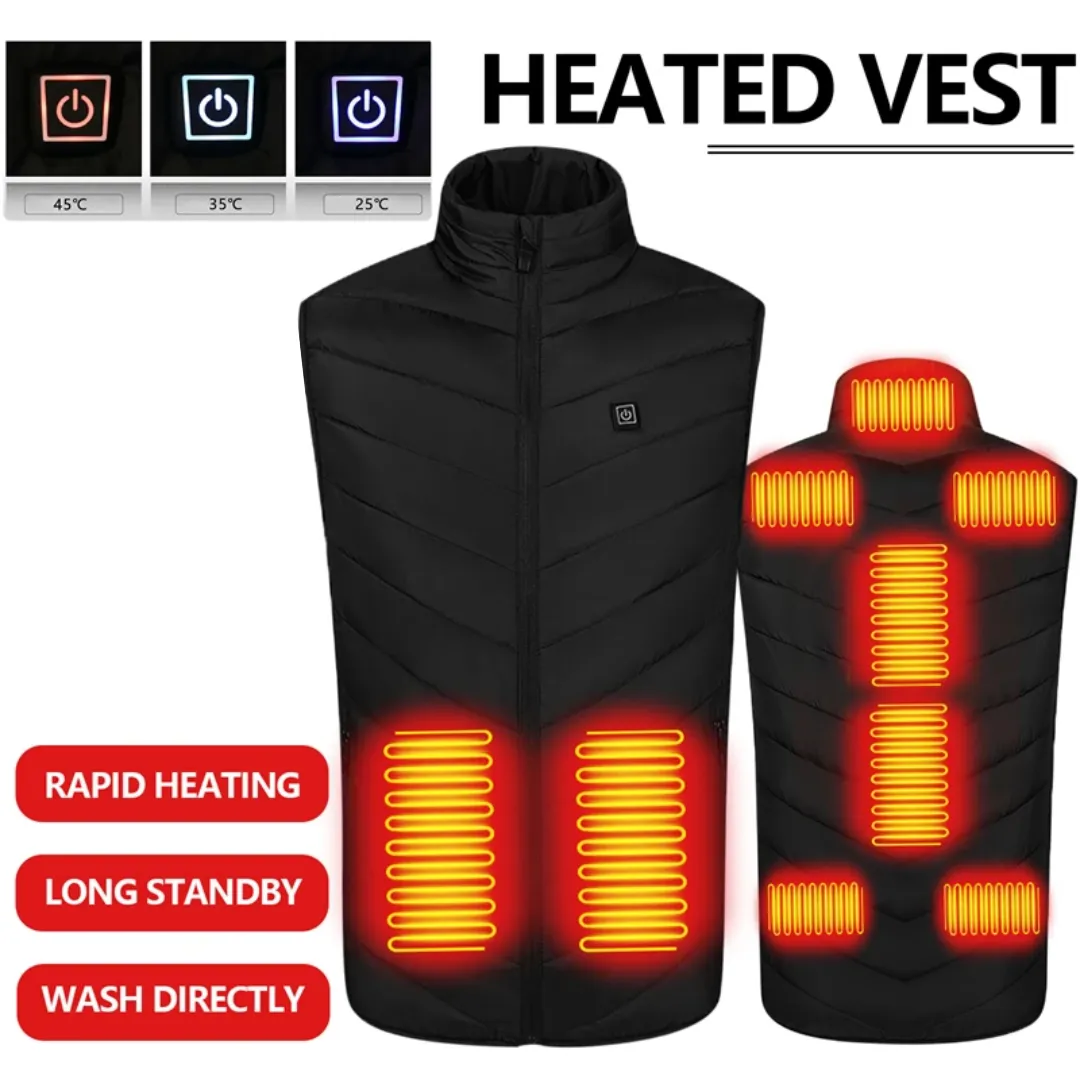 Black Heated Vest For Men