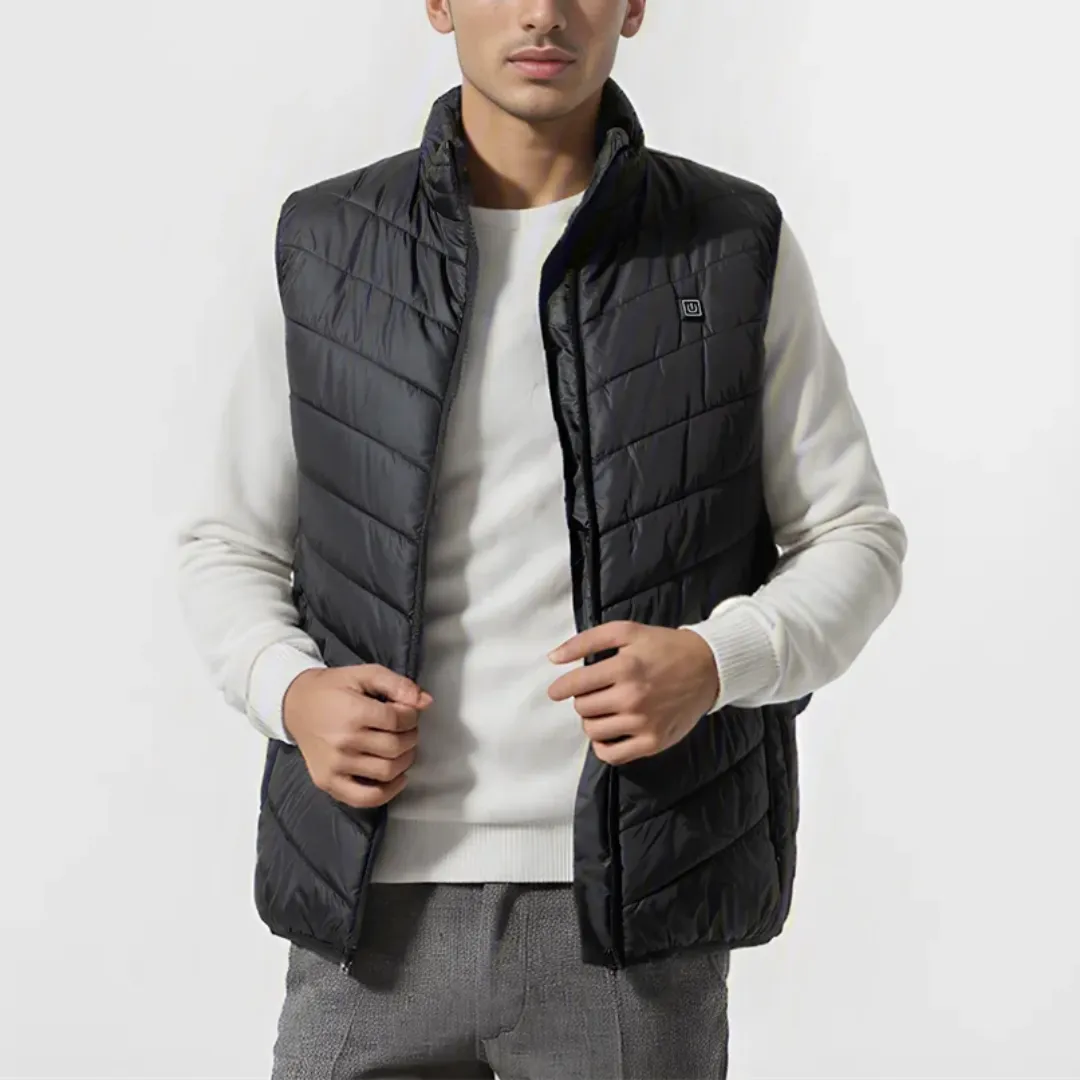 Black Heated Vest For Men