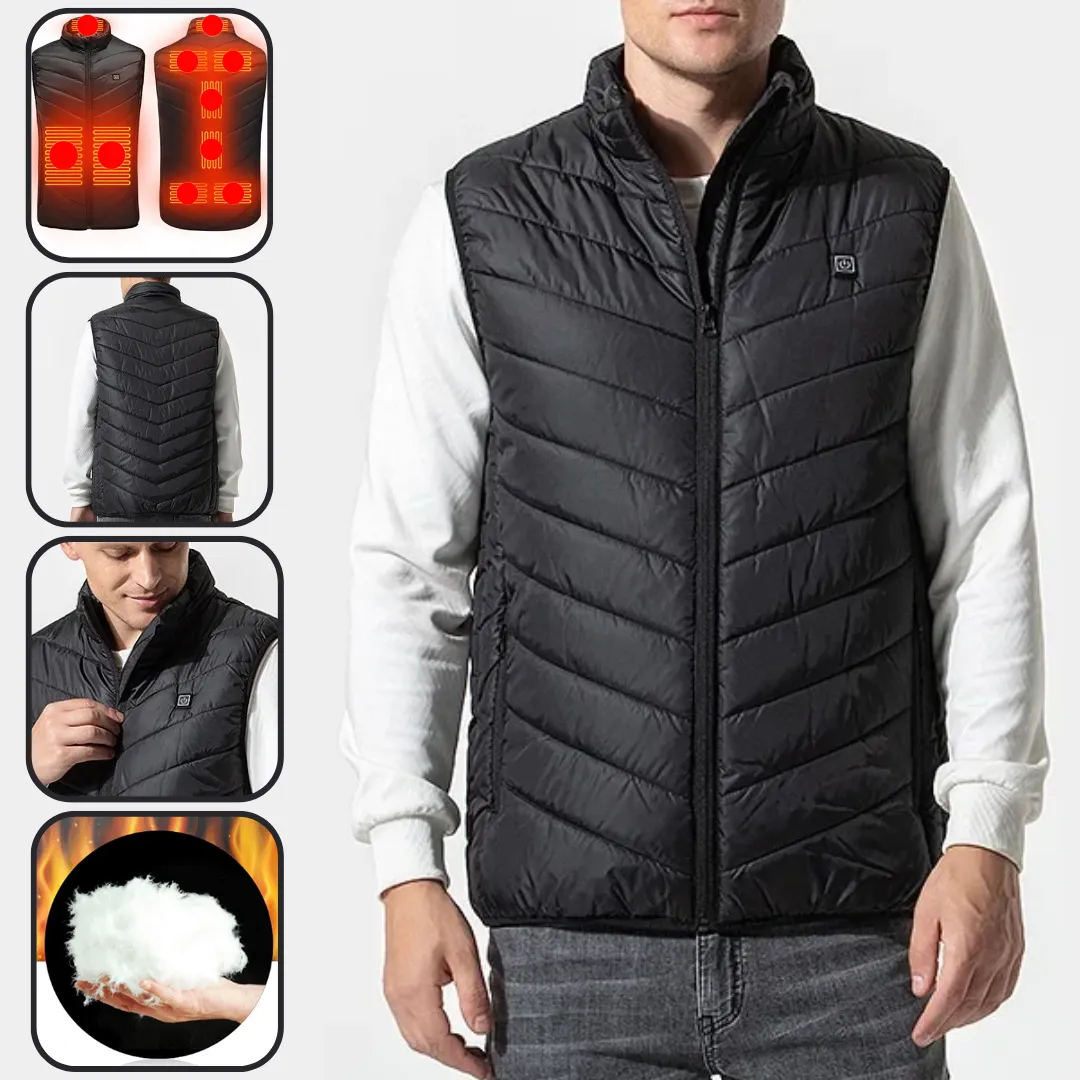 Black Heated Vest For Men