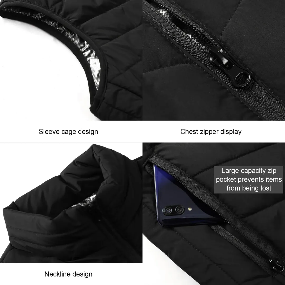Black Heated Vest For Men