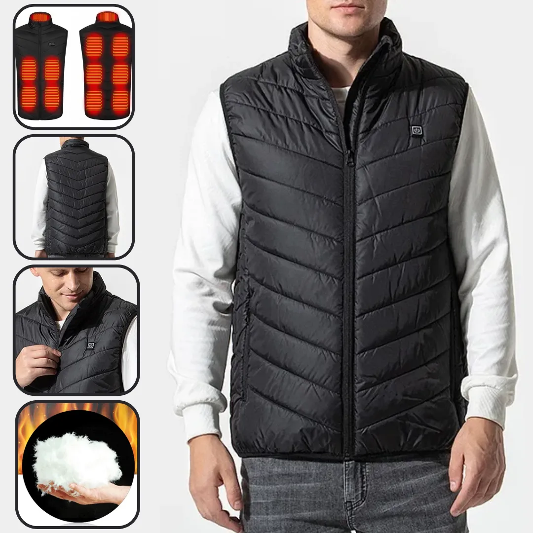 Black Heated Vest For Men