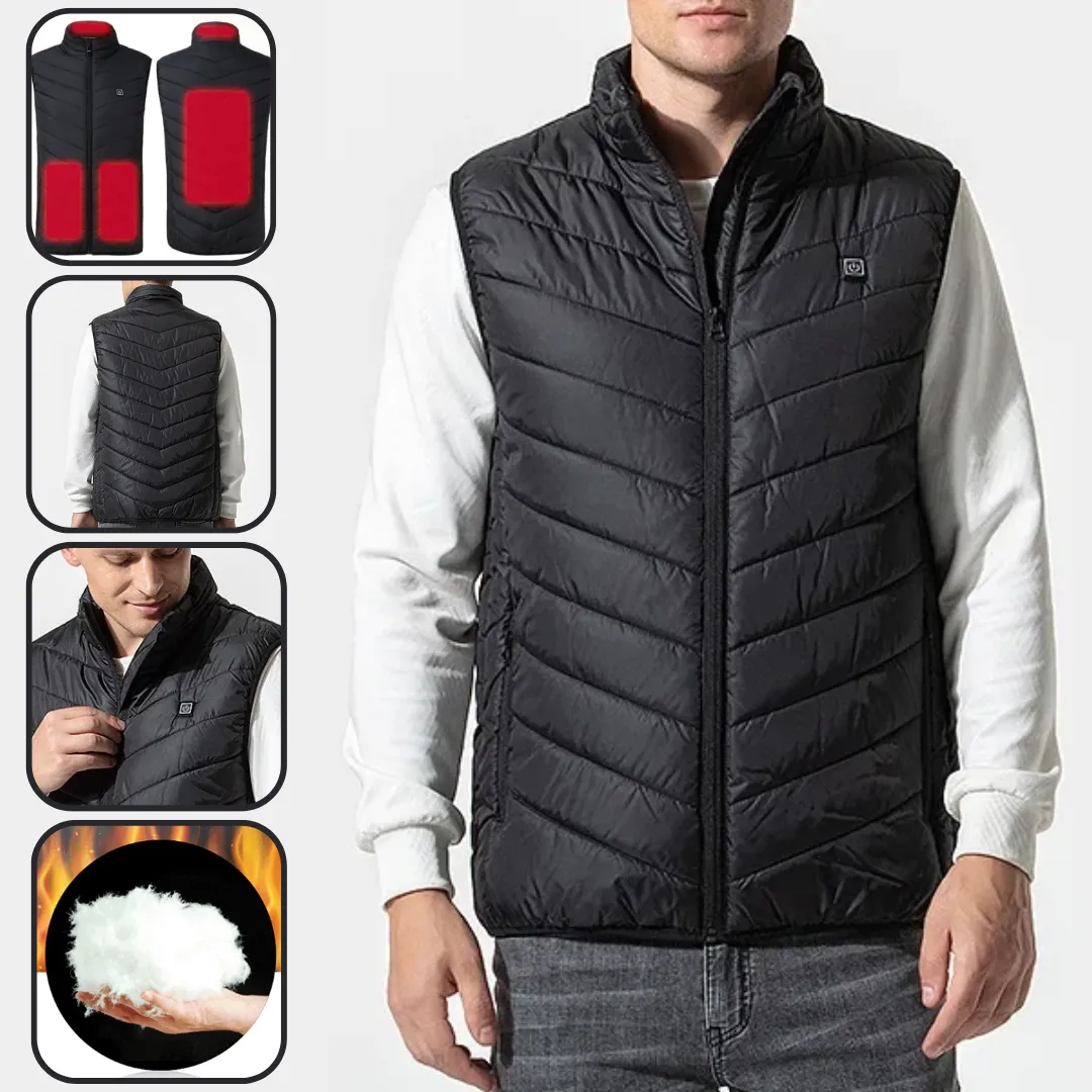 Black Heated Vest For Men