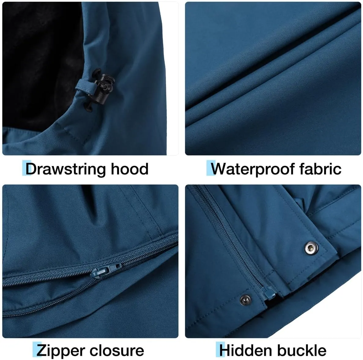 CAMEL CROWN Men's Waterproof Ski Jackets Winter Coats Snow Jacket Adjustable Fleece Windbreaker Windproof Outdoor RainJackets