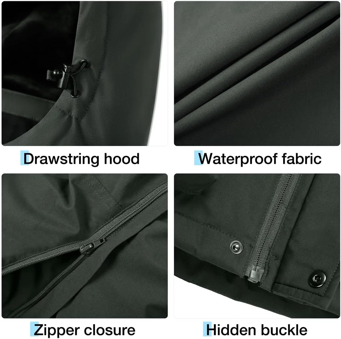 CAMEL CROWN Men's Waterproof Ski Jackets Winter Coats Snow Jacket Adjustable Fleece Windbreaker Windproof Outdoor RainJackets
