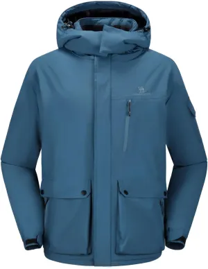 CAMEL CROWN Men's Waterproof Ski Jackets Winter Coats Snow Jacket Adjustable Fleece Windbreaker Windproof Outdoor RainJackets