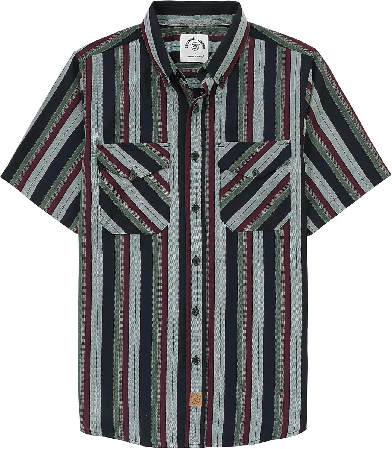 Dubinik Mens Short Sleeve Button Down Mens Button Up Short Sleeve Two Pockets Soft Vintage Regular Fit Mens Casual Shirts