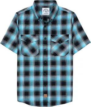 Dubinik Mens Short Sleeve Button Down Mens Button Up Short Sleeve Two Pockets Soft Vintage Regular Fit Mens Casual Shirts