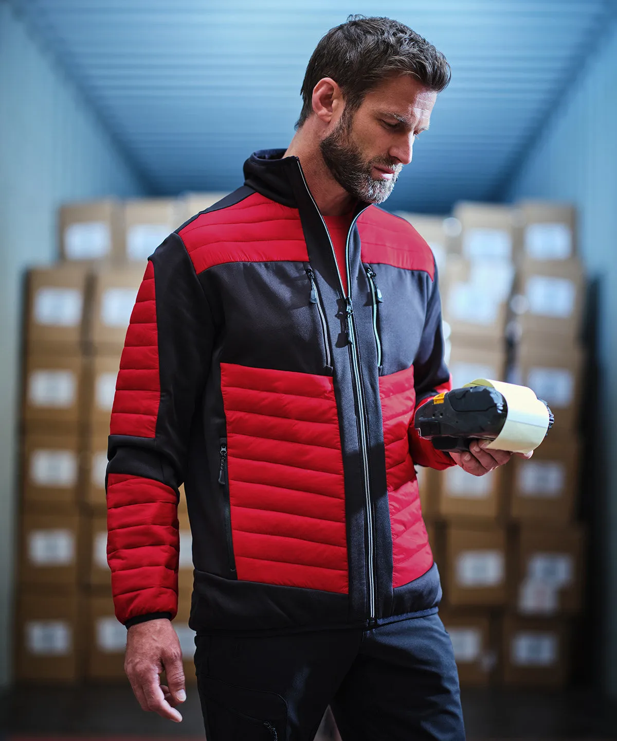 E-Volve unisex thermal hybrid jacket | Ash/Black