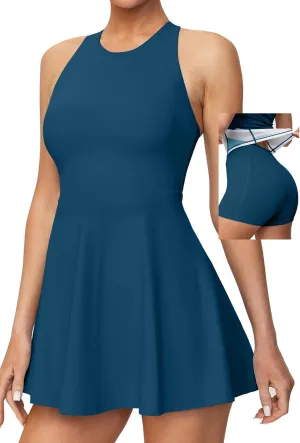 Ewedoos Tennis Dress with Shorts Underneath Athletic Dress for Women Active Workout Golf Dresses Easy Peasy
