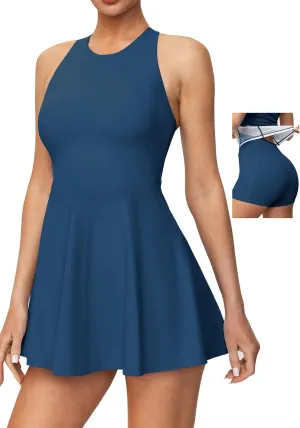 Ewedoos Tennis Dress with Shorts Underneath Athletic Dress for Women Active Workout Golf Dresses Easy Peasy