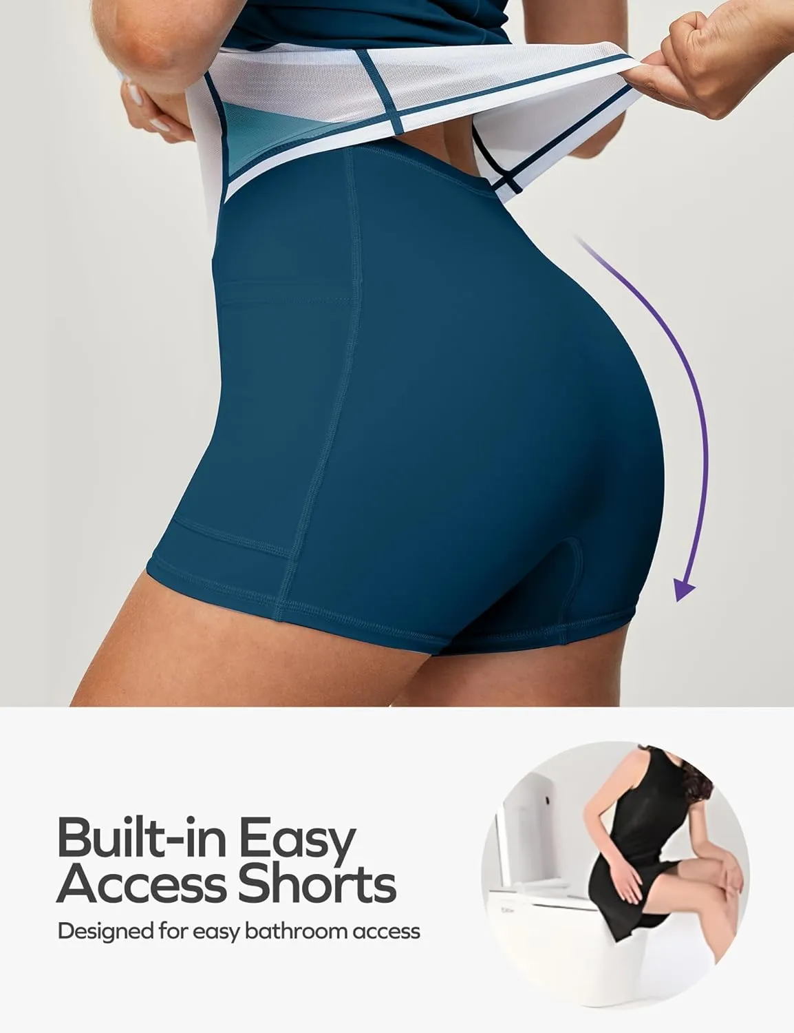 Ewedoos Tennis Dress with Shorts Underneath Athletic Dress for Women Active Workout Golf Dresses Easy Peasy