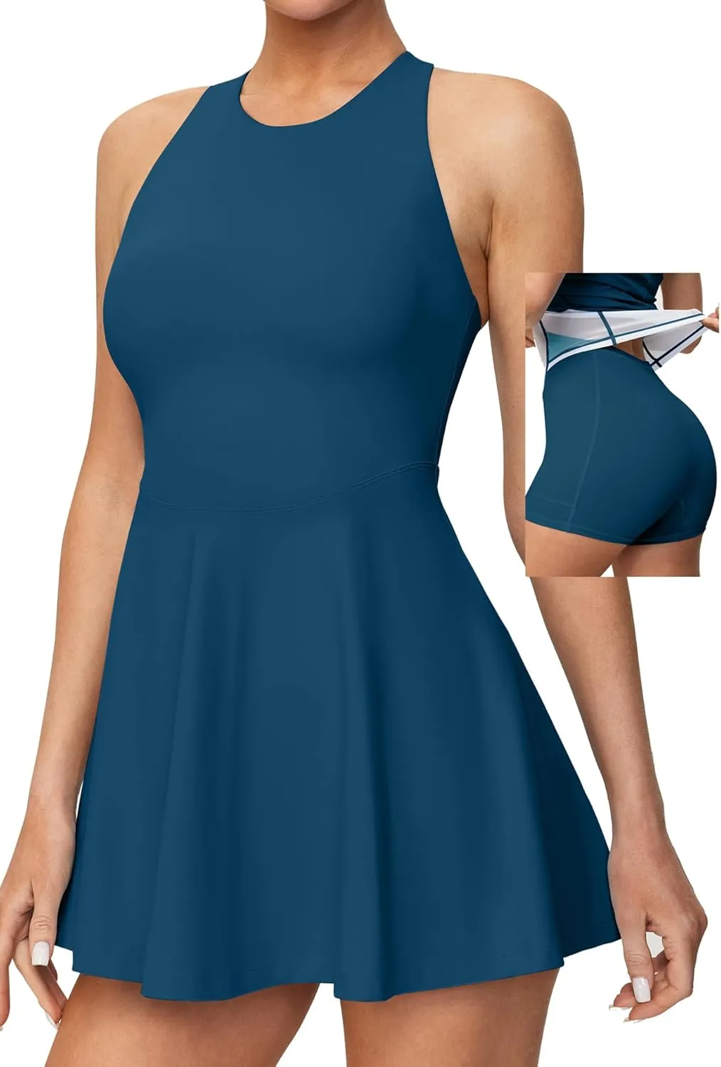 Ewedoos Tennis Dress with Shorts Underneath Athletic Dress for Women Active Workout Golf Dresses Easy Peasy