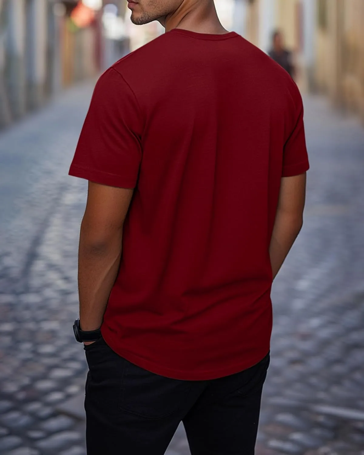 Ficerd 3 Pack Men's V Neck 95% Cotton T-Shirts M-7xl Big Tall Regular Soft Short Sleeve Basic 2025 Summer Clothes