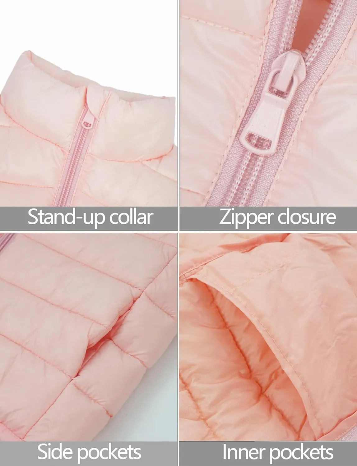 Happy Cherry Kids Boys Girls Lightweight Down Puffer Vest Sleeveless Windproof Packable Warm Winter Vest