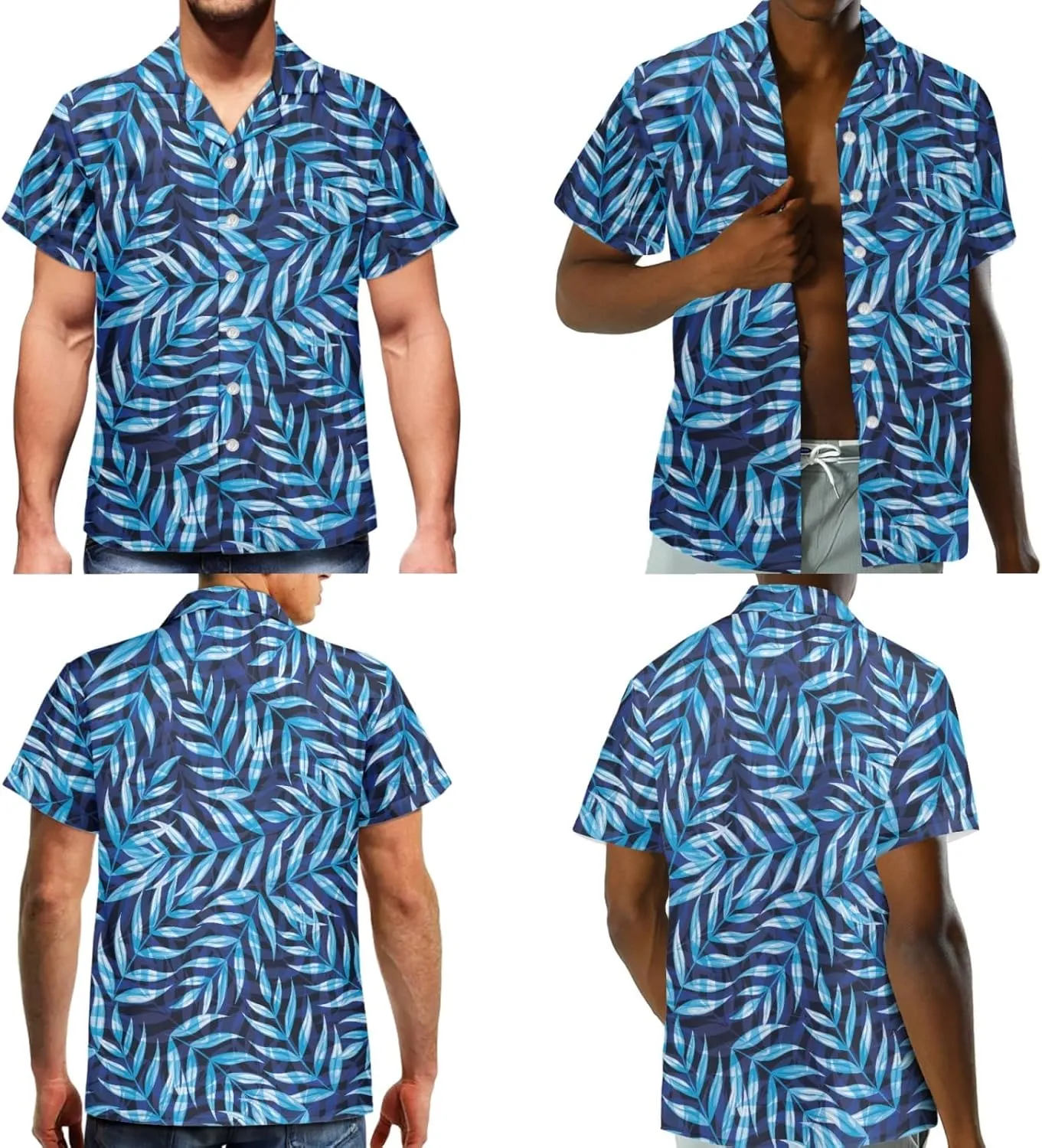 Hawaii Matching Couple Outfits Husband and Wife Clothing Fashionable Mens Casual Shirts Hawaii Dress with Soft Fabric