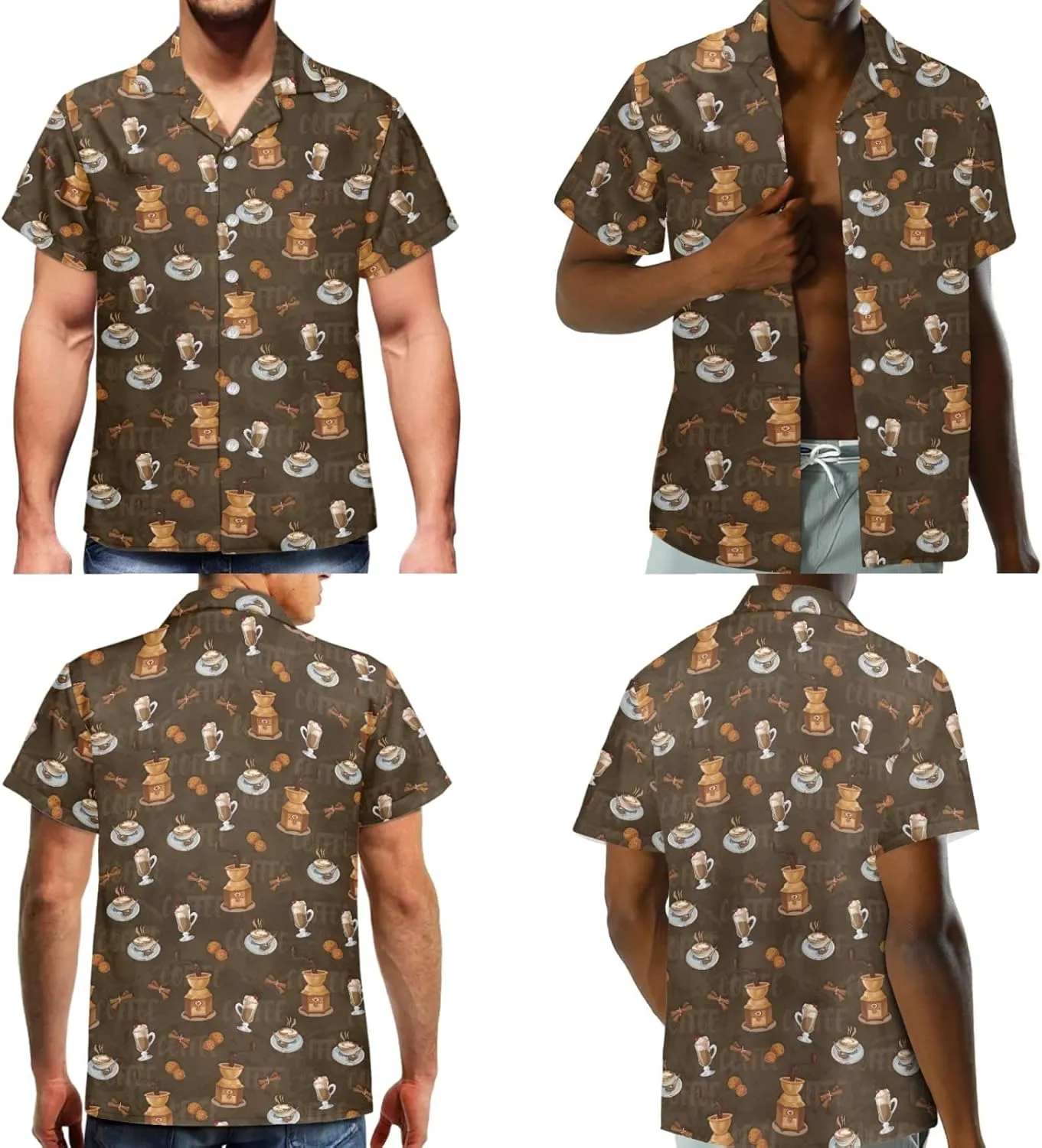 Hawaii Matching Couple Outfits Husband and Wife Clothing Fashionable Mens Casual Shirts Hawaii Dress with Soft Fabric