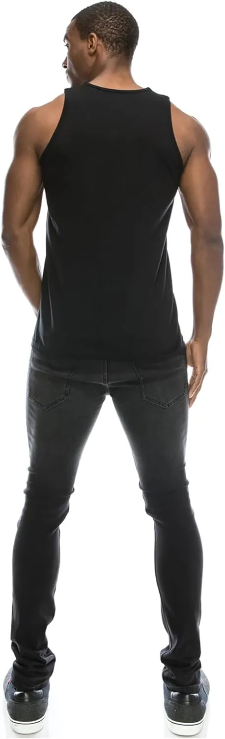 JC DISTRO Mens Hipster Hip Hop Basic Tank Top Soft Premium Cotton Jersey Shirts, Small - 3XL Available
