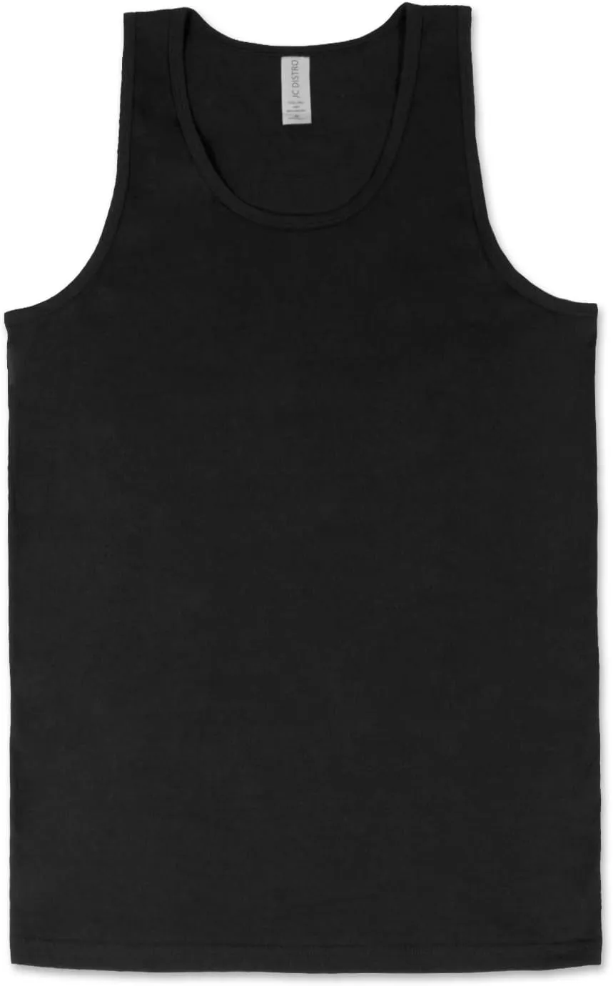 JC DISTRO Mens Hipster Hip Hop Basic Tank Top Soft Premium Cotton Jersey Shirts, Small - 3XL Available
