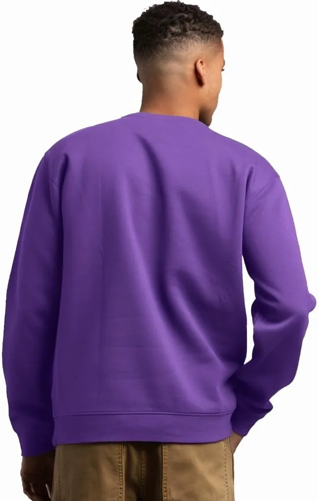 JIHUILAI Men's Crewneck Sweatshirt Plain Sweatshirts Athletic Workout Sweat Shirts Soft Long Sleeve Pullover Shirt