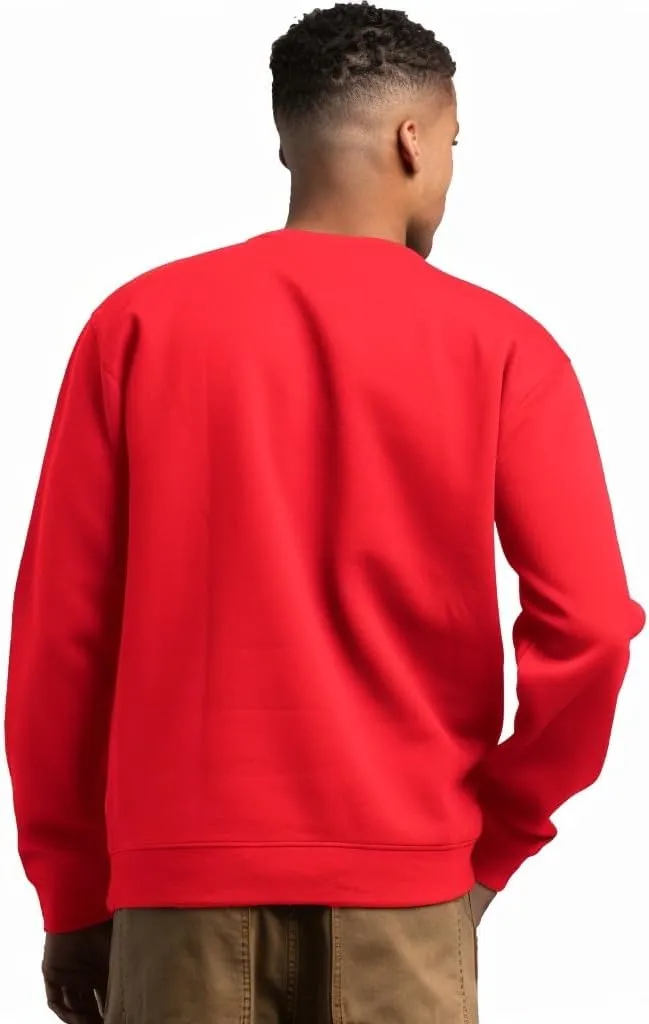 JIHUILAI Men's Crewneck Sweatshirt Plain Sweatshirts Athletic Workout Sweat Shirts Soft Long Sleeve Pullover Shirt