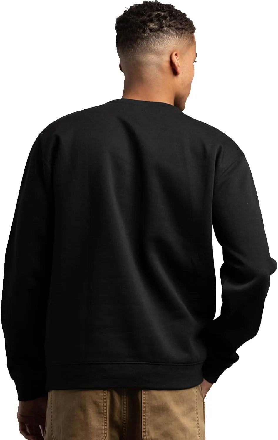 JIHUILAI Men's Crewneck Sweatshirt Plain Sweatshirts Athletic Workout Sweat Shirts Soft Long Sleeve Pullover Shirt