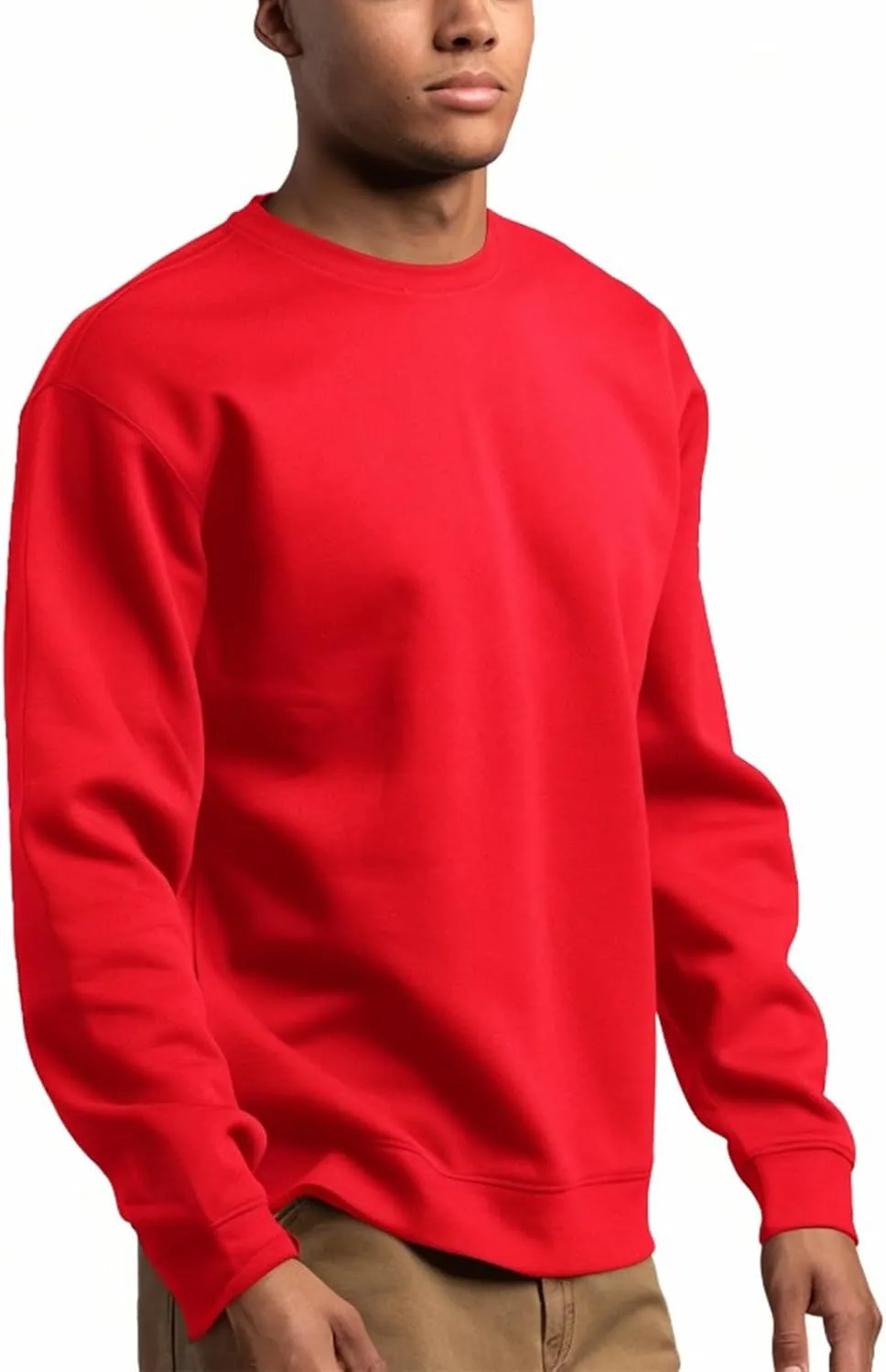 JIHUILAI Men's Crewneck Sweatshirt Plain Sweatshirts Athletic Workout Sweat Shirts Soft Long Sleeve Pullover Shirt