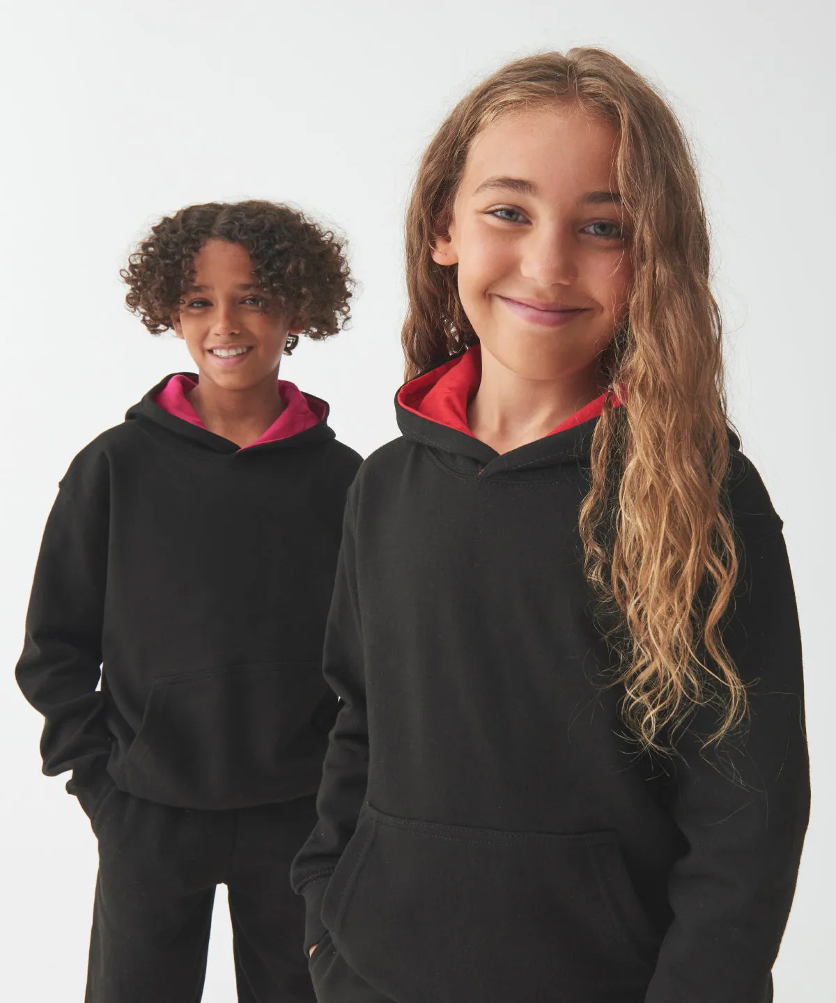 Kids varsity hoodie | Sapphire Blue/Heather Grey
