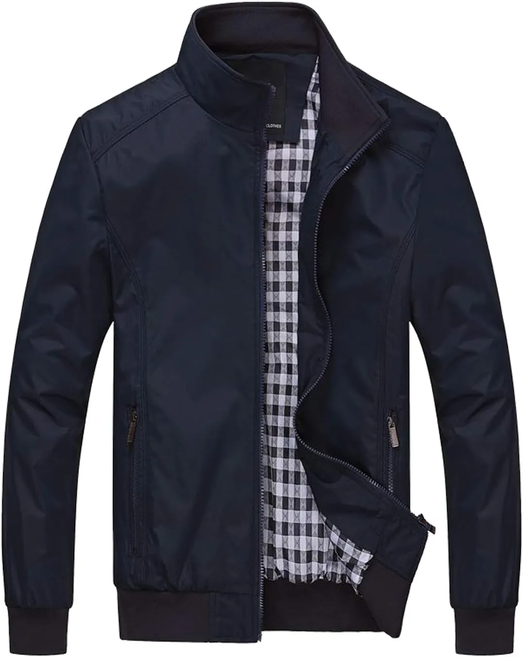 Lentta Men's Slim Fit Lightweight Softshell Bomber Jacket Coat Fall Jackets For Men