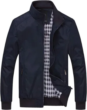 Lentta Men's Slim Fit Lightweight Softshell Bomber Jacket Coat Fall Jackets For Men