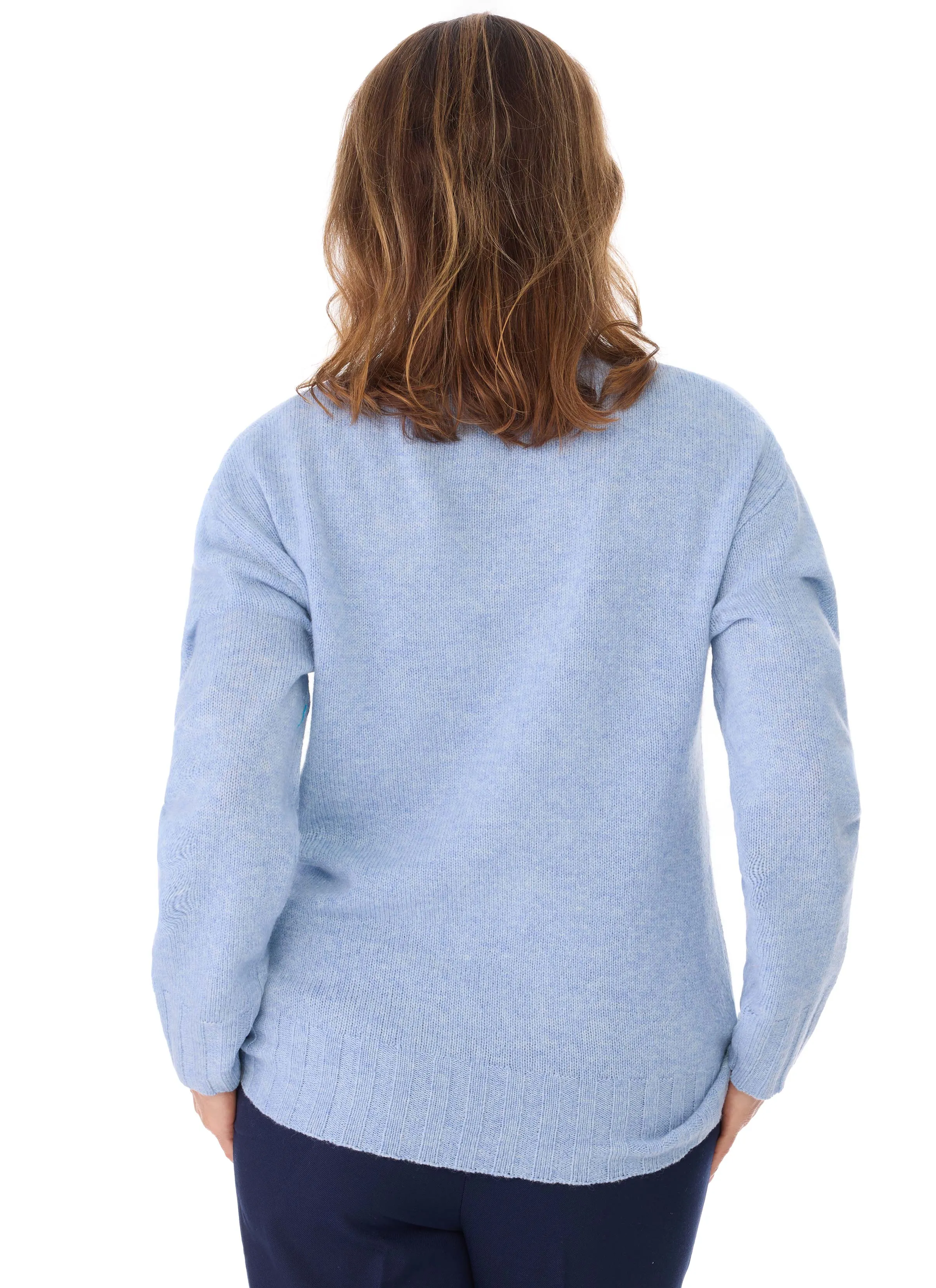 LIENA POINTELLE PULLOVER - HAREBELL BLUE