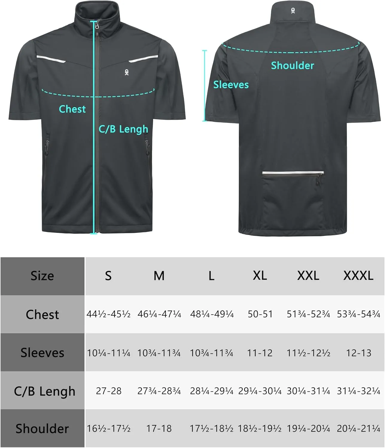 Little Donkey Andy Men's Lightweight Softshell Vests Short Sleeve Jackets for Golfing Hiking Running