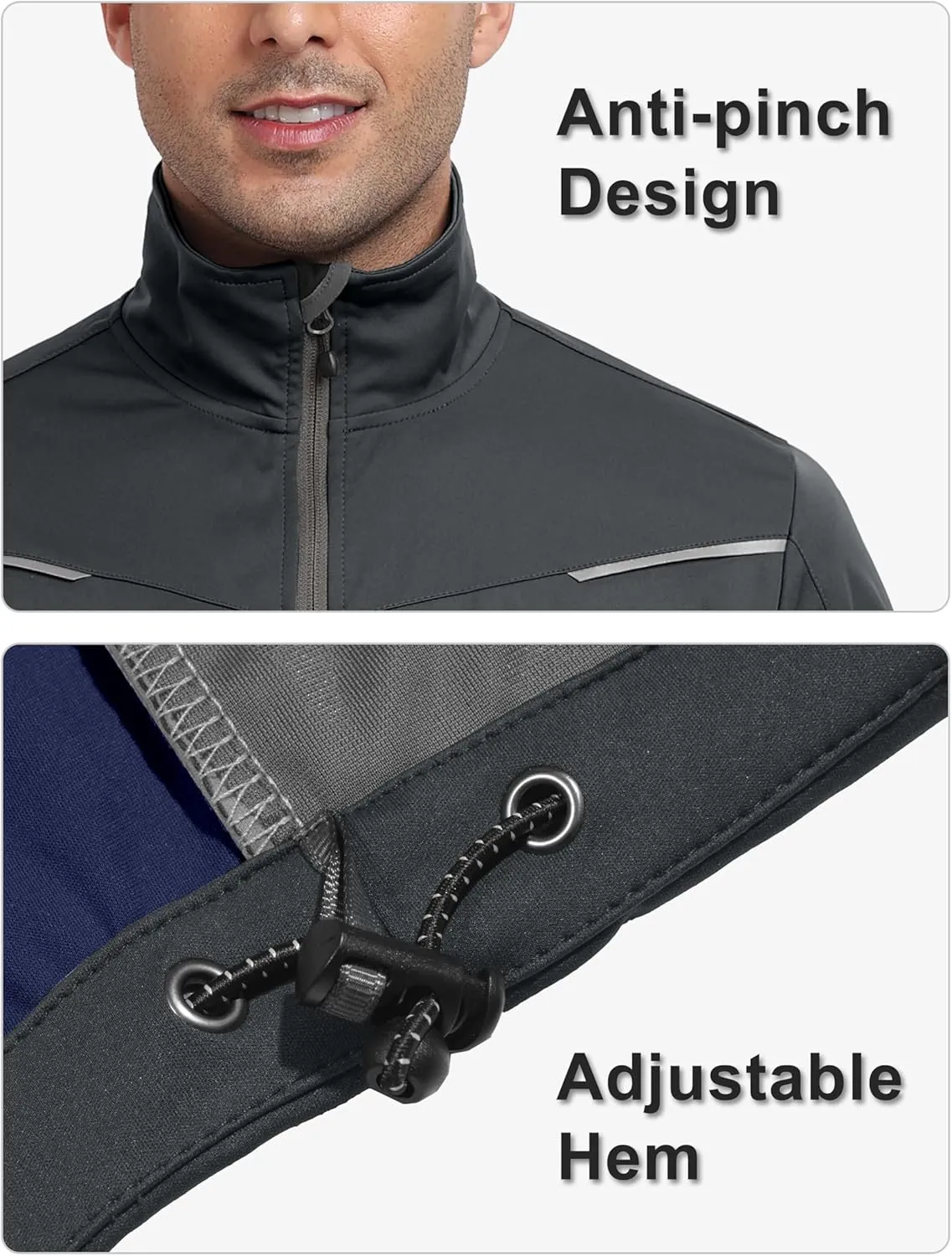 Little Donkey Andy Men's Lightweight Softshell Vests Short Sleeve Jackets for Golfing Hiking Running