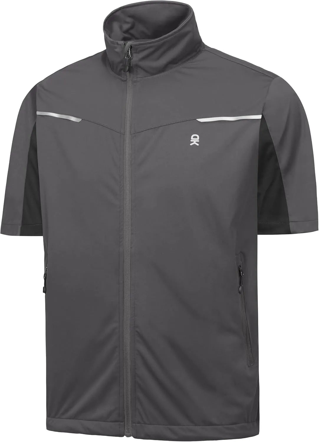 Little Donkey Andy Men's Lightweight Softshell Vests Short Sleeve Jackets for Golfing Hiking Running