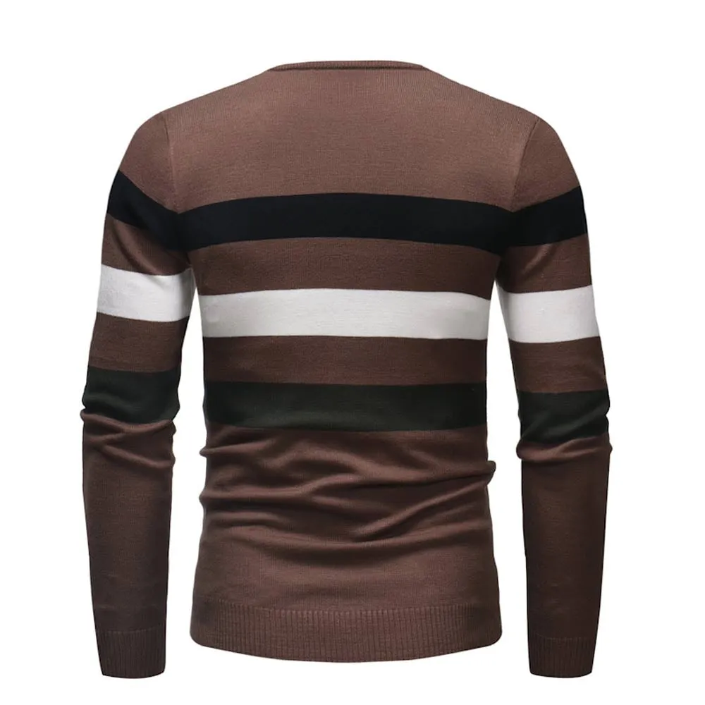 Men Standard Patchwork Full Sleeve Regular Sweater