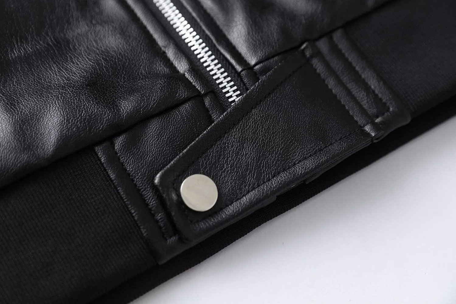 Mens Casual Slim Fit Faux Leather Jacket Fall Winter Leather Bomber Jackets