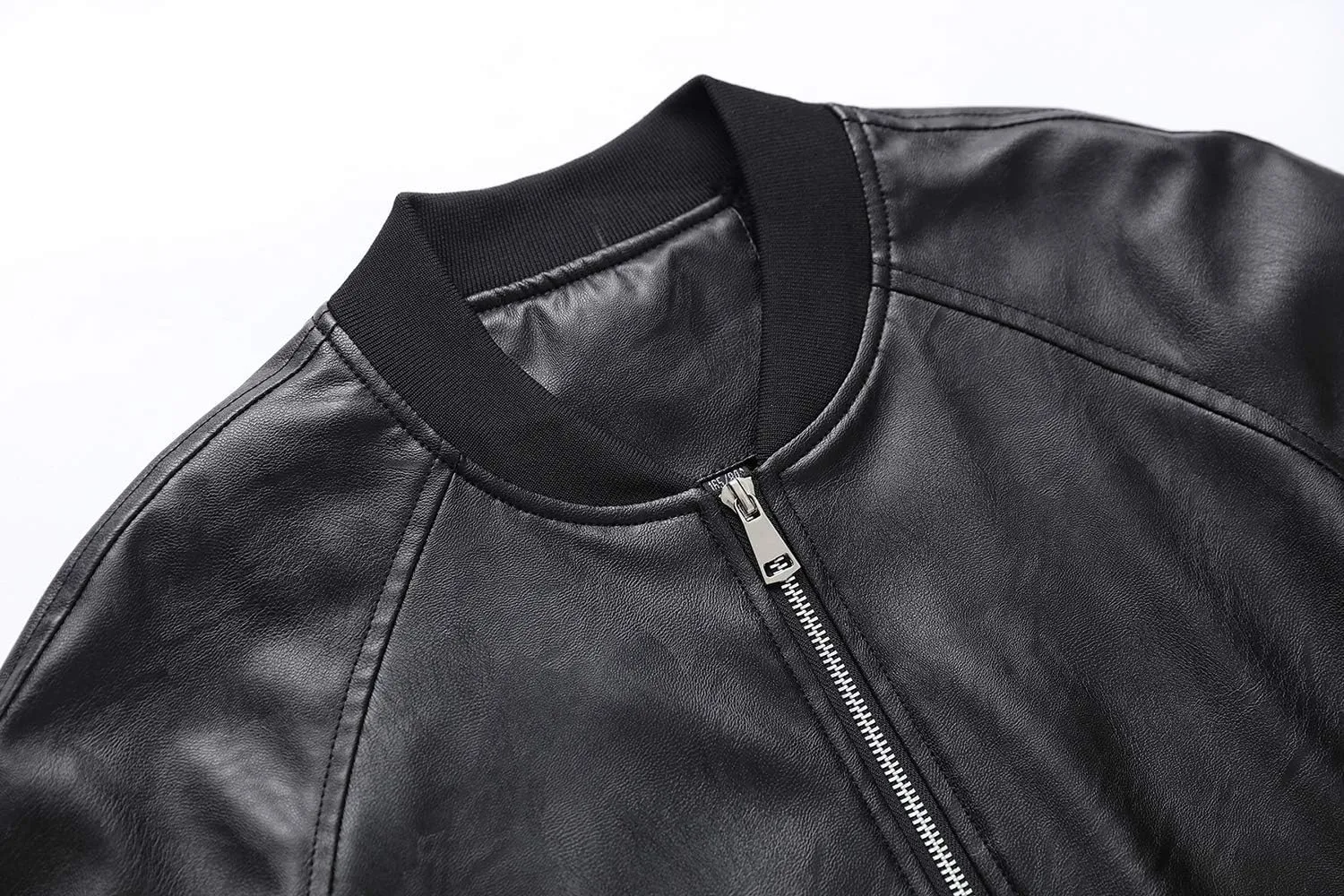 Mens Casual Slim Fit Faux Leather Jacket Fall Winter Leather Bomber Jackets