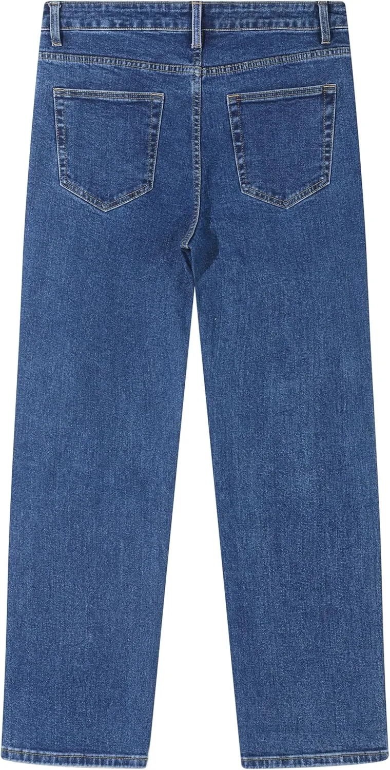 Men's Stretch Regular Fit Straight-Leg Cotton Fashion Comfort Flex Waist Denim Pants Jeans