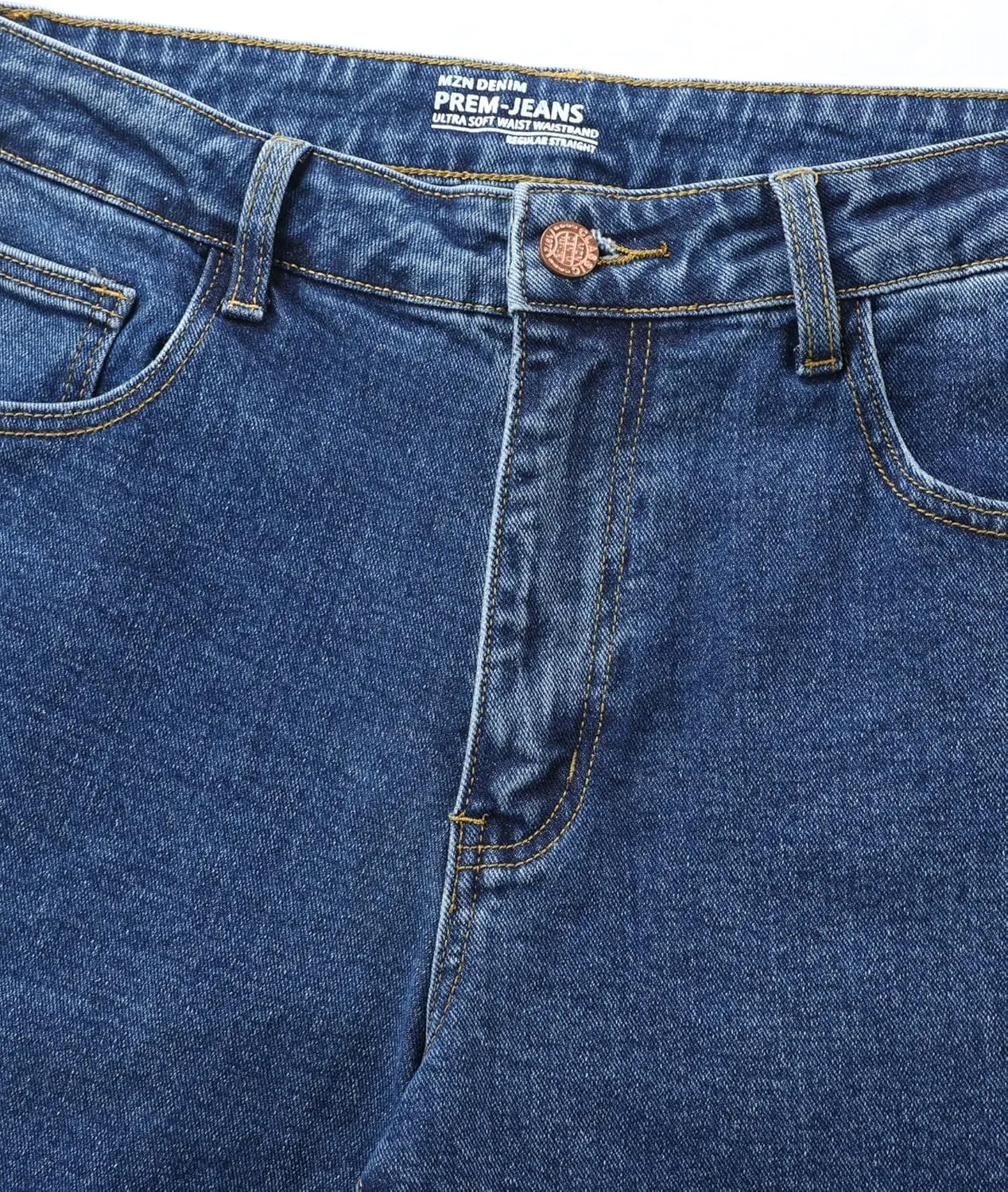Men's Stretch Regular Fit Straight-Leg Cotton Fashion Comfort Flex Waist Denim Pants Jeans