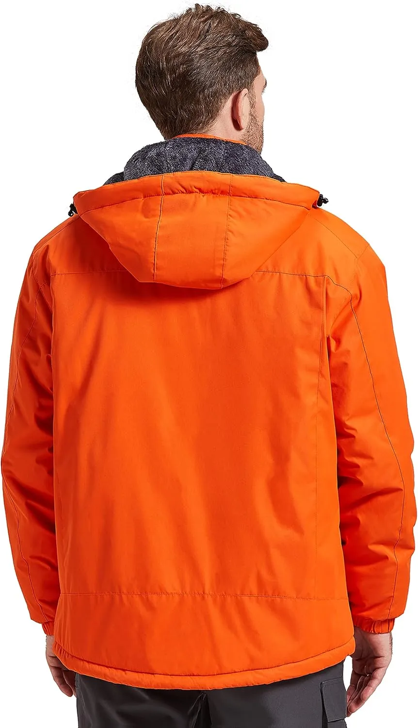 Men's Winter Skiing Jacket Waterproof Warm Snow Fleece LiningCoat Mountain Hooded Windproof Rain Jacket S-5XL