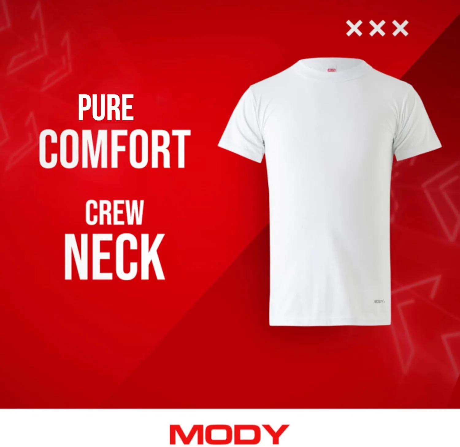 Mody Men Undershirt Round Neck Short Sleve 5-Pack, Men Undershirt, Cotton Tank Top, Soft Undershirt for Men