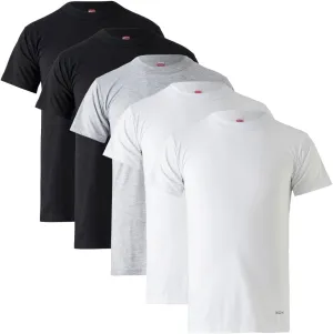 Mody Men Undershirt Round Neck Short Sleve 5-Pack, Men Undershirt, Cotton Tank Top, Soft Undershirt for Men