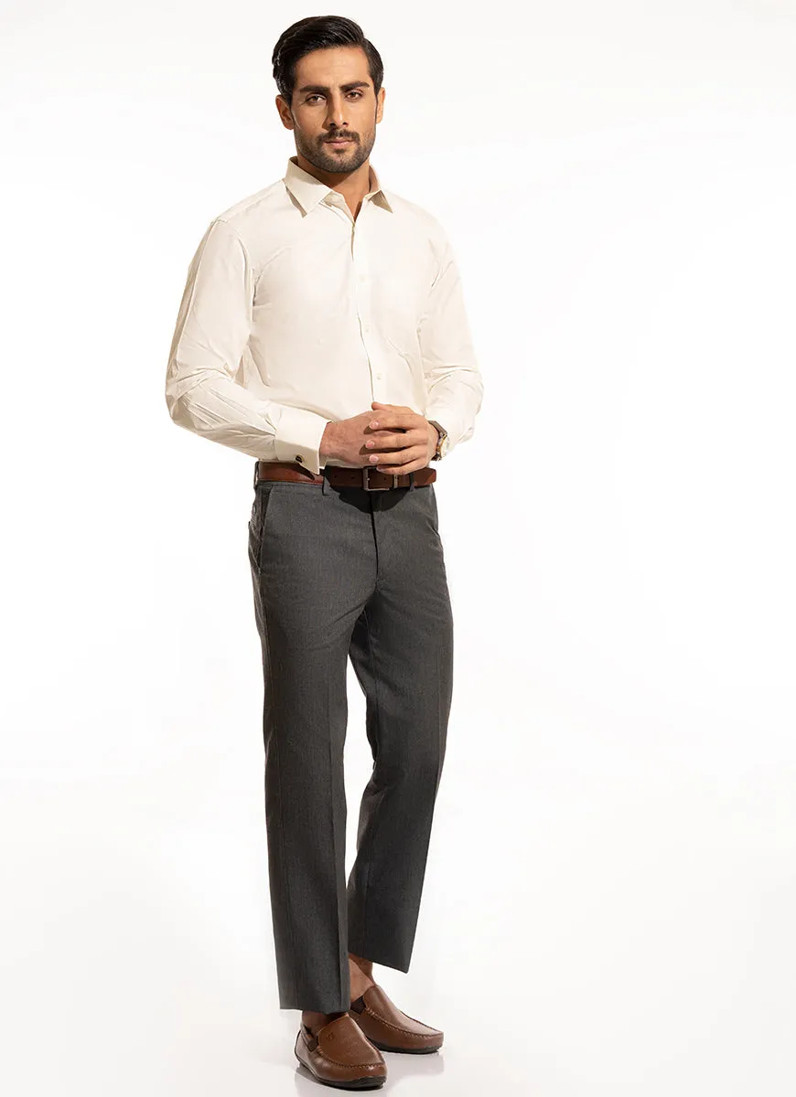 Plain Twill-Off White, 100% Super Fine 2-Ply (140/2) Cotton Formal Shirts