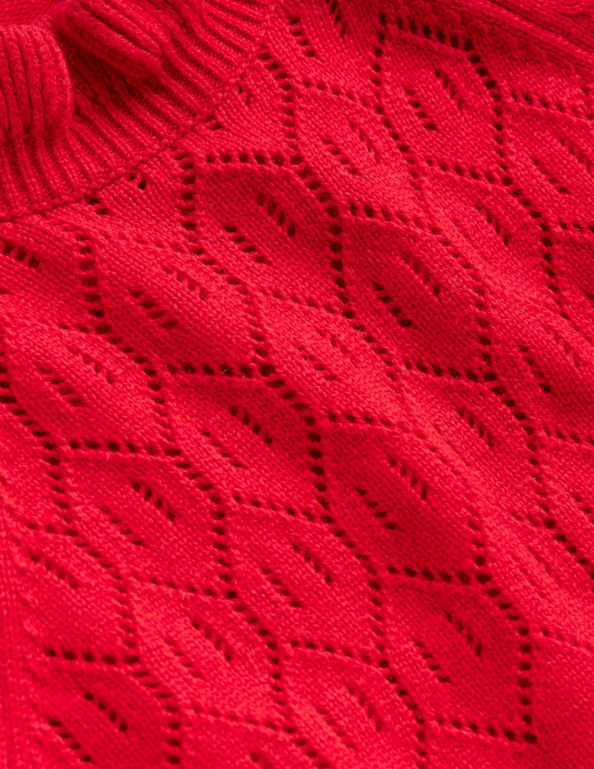 Pointelle Detailed Jumper-Hot Pepper