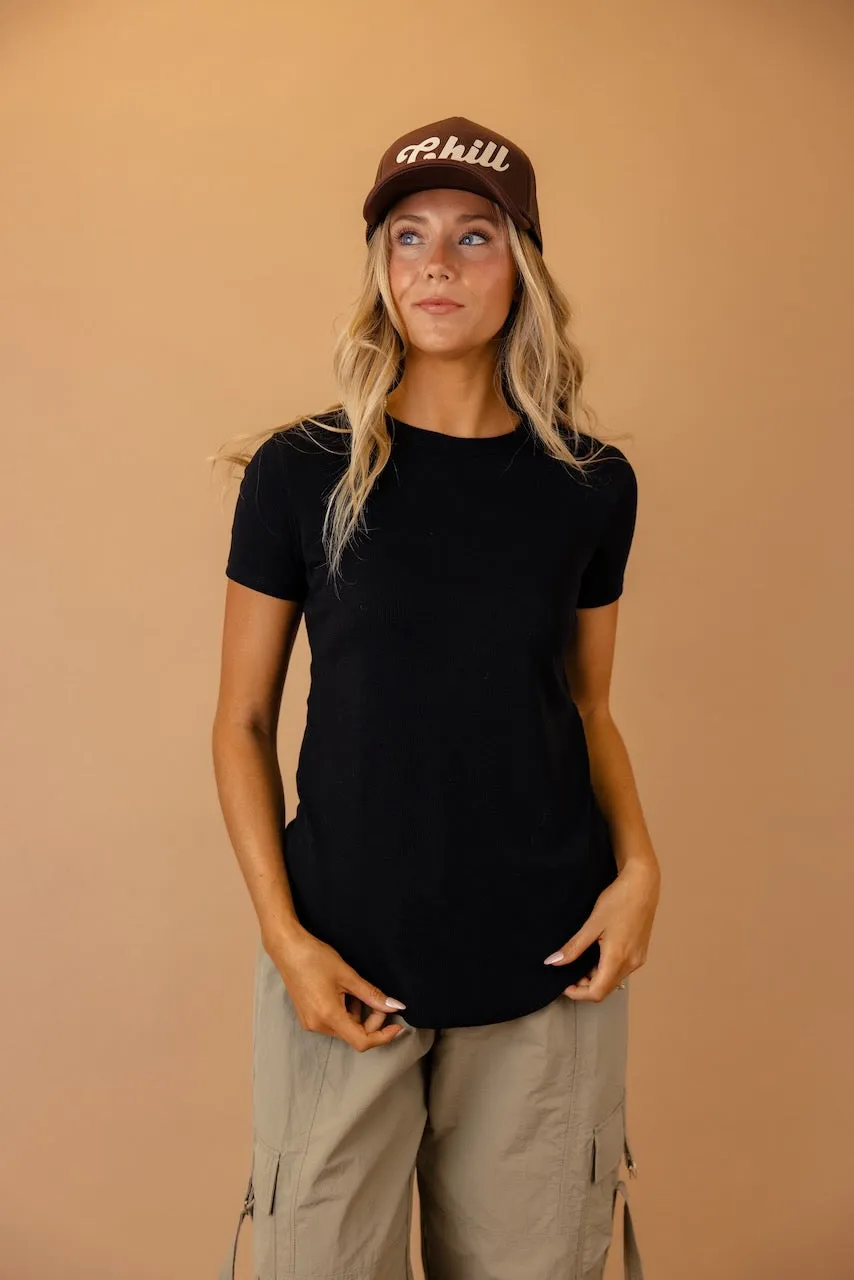 Ribbed Knit Tee