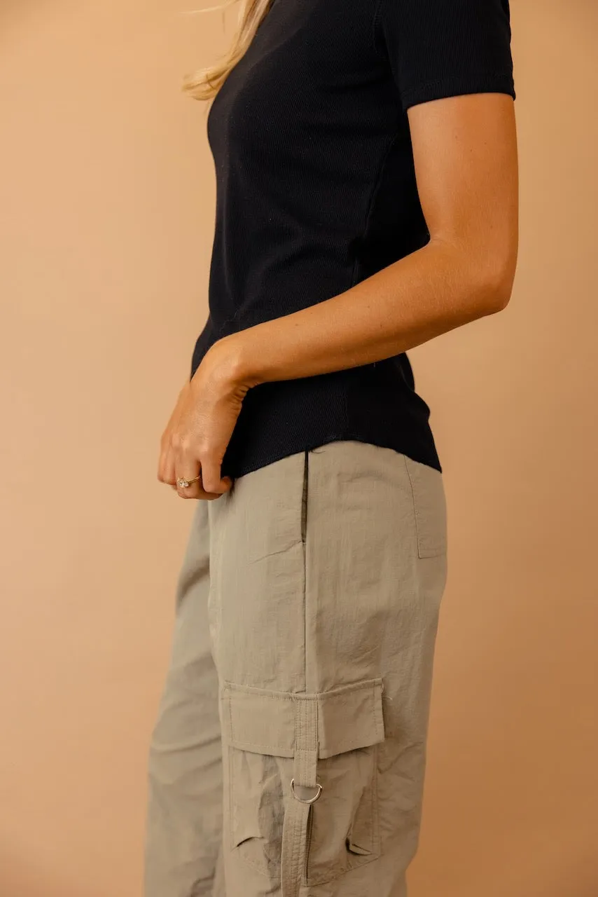 Ribbed Knit Tee
