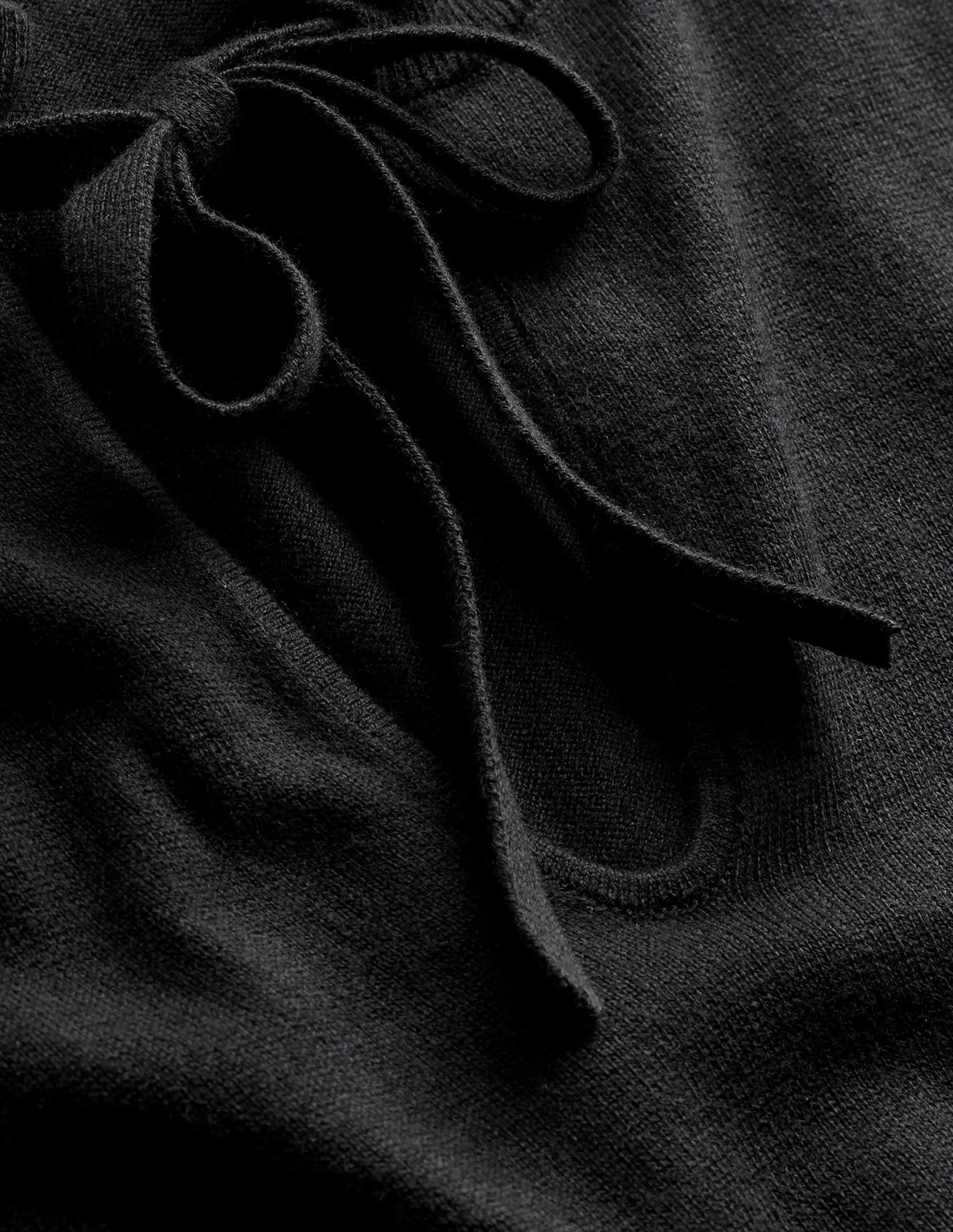Ruffle-Detail Dress-Black