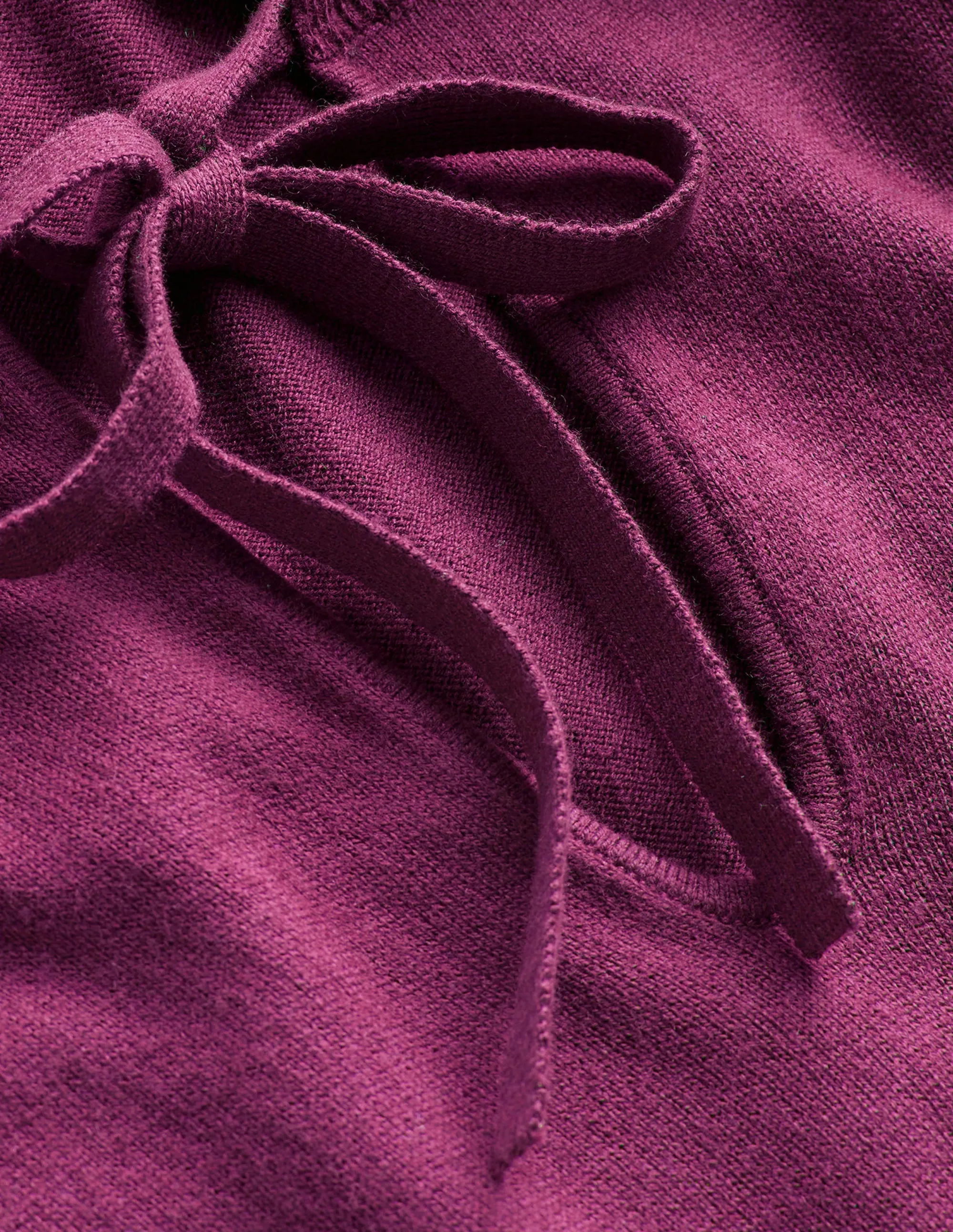 Ruffle-Detail Dress-Damson Berry