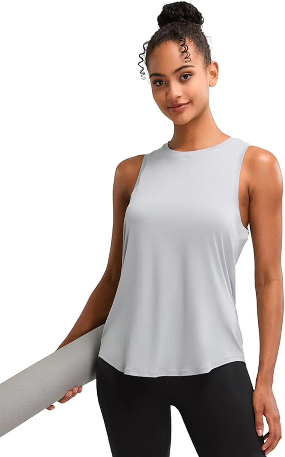 RUNNING GIRL Women's Sleeveless Workout Tops, Ultra Soft Loose Fit Active Tennis Shirts Yoga Tank for Women